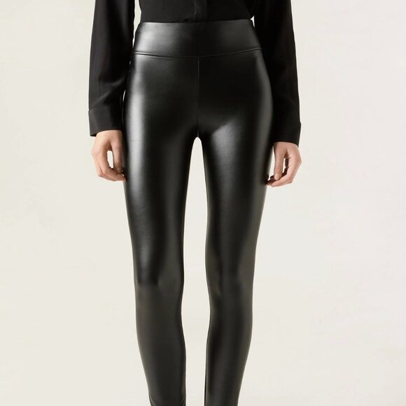 Calzedonia Pants - NEW Calzedonia Faux Leather Thermal Leggings Black XS